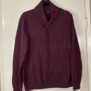 Shawl neck burgundy Mark Anthony wool sweater size XL